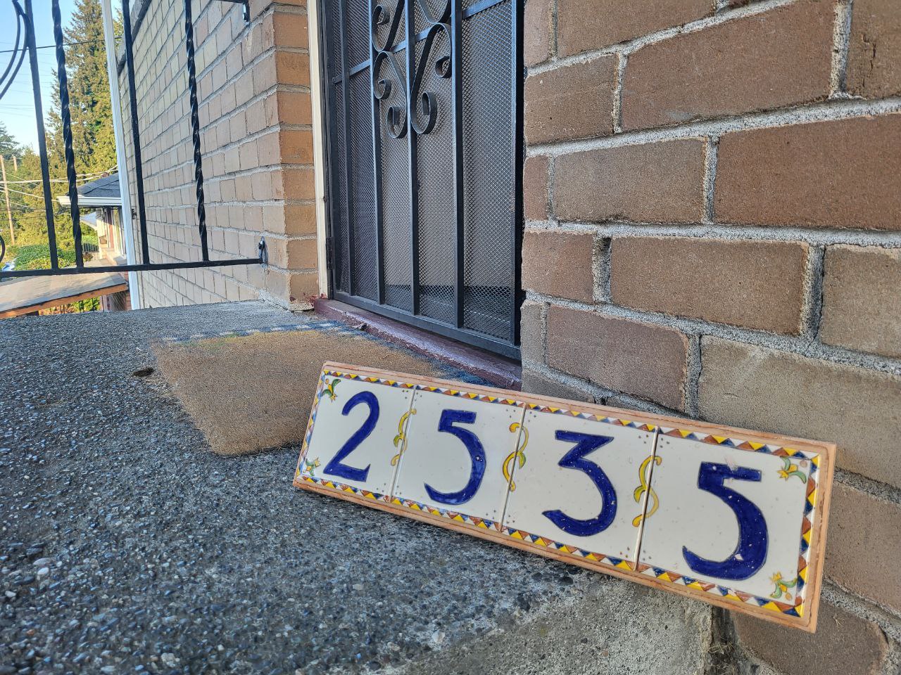 Customizable Home Number Tile Signs