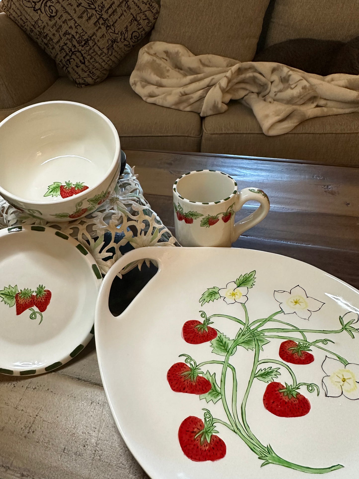 Strawberry Fields Serving Platter