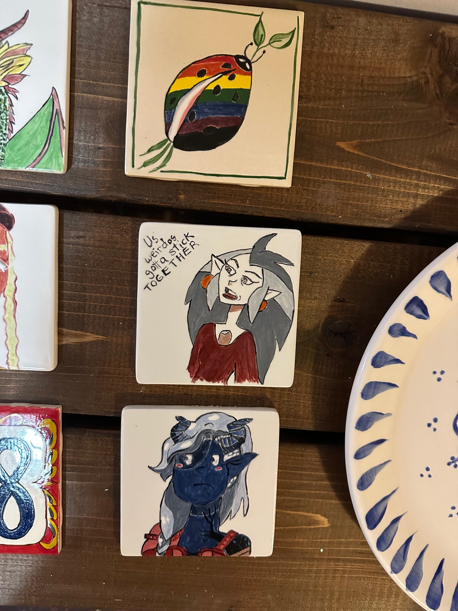 Tiles. Commission with any design you'd like.