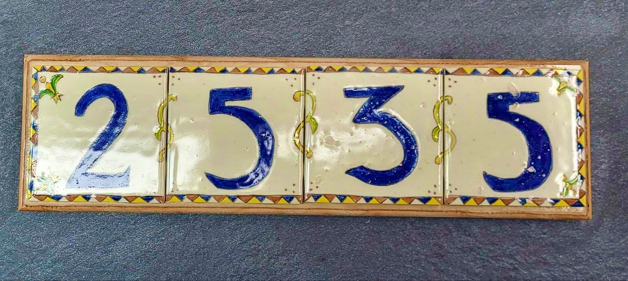 Customizable Home Number Tile Signs