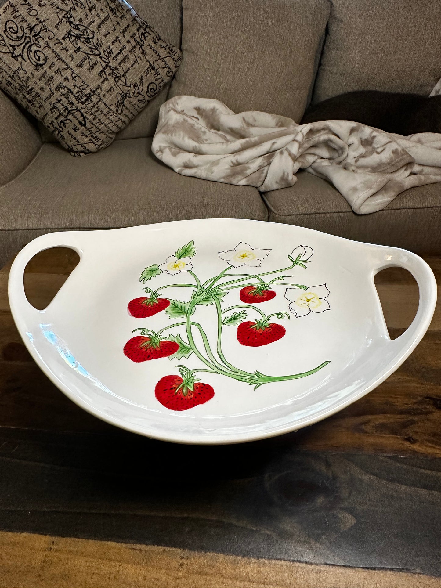 Strawberry Fields Serving Platter