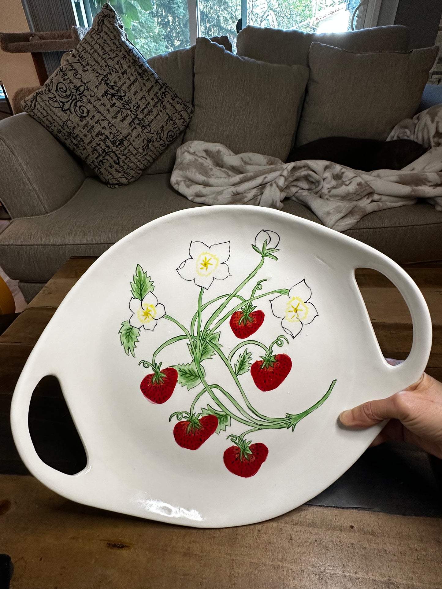 Strawberry Fields Serving Platter