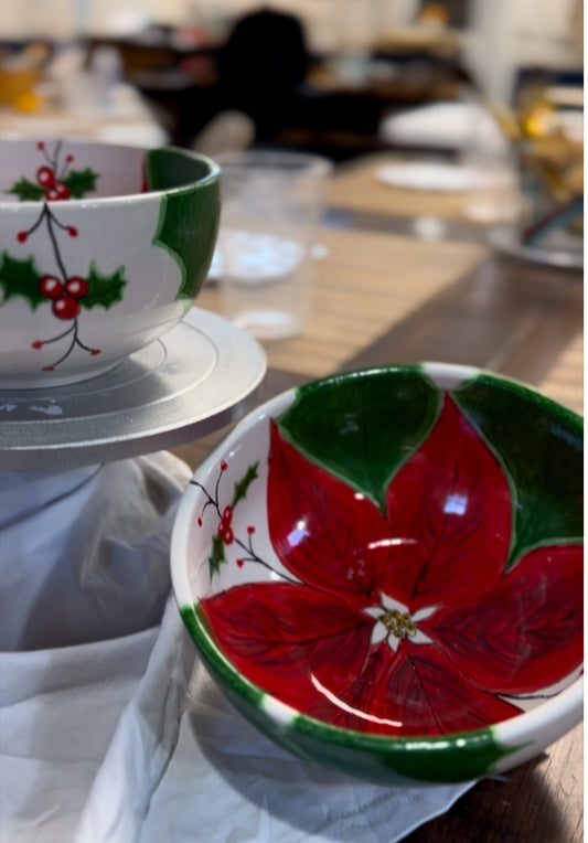Poinsettia Joy Cereal bowl