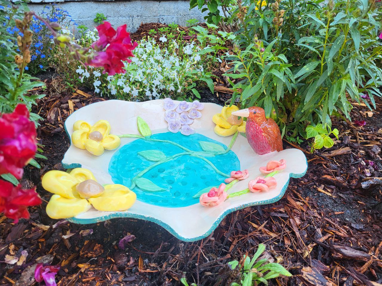 Artisan Birdbath